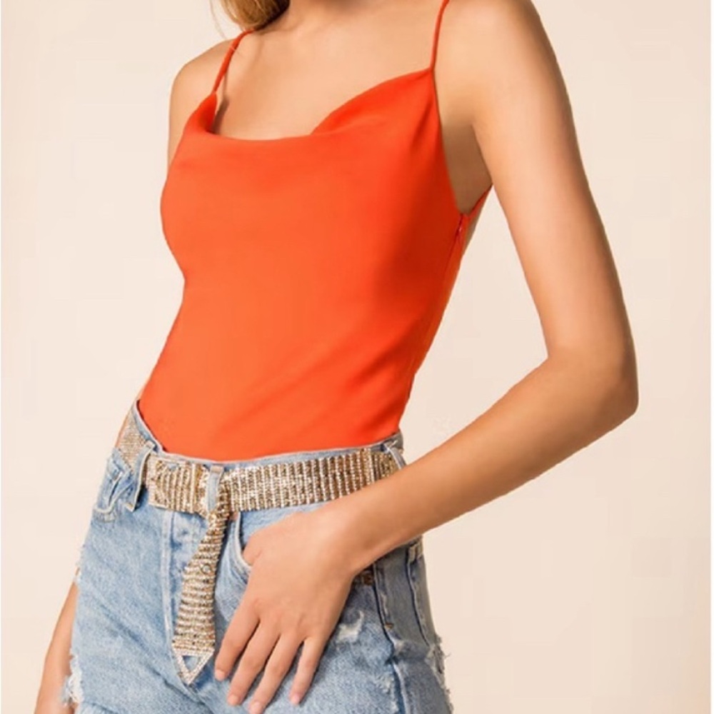 Superdown Vibrant Orange Tank Top